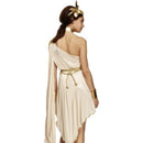 Greek Goddess Costume Adult White Gold Dress with Belt 3