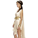Greek Goddess Costume Adult White Gold Dress with Belt 4