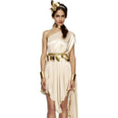 Greek Goddess Costume Adult White Gold Dress with Belt 2
