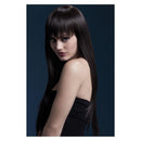 Fever Jessica Wig Adult Brown 26 inch Long Straight with Fringe Costume Hair 1