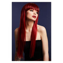 Fever Jessica Wig True Blend Ruby Red Dark Roots Long Feathered with Fringe 1