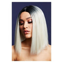 Fever Kylie Wig Two Toned Blend Ice Blonde Inverted Long Straight Bob Centre Parting 37cm 2