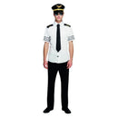 Fever Mile High Costume Kit Adult White Shirt Black Tie and Hat 1