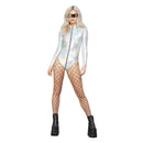 Fever Miss Whiplash Mirror Holographic Bodysuit 1