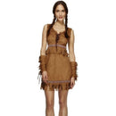Fever Pocahontas Costume Adult Brown Dress Arm Cuffs 1