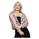 Pom Pom Festival Jacket Rainbow Colours 1