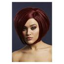 Fever Savanna Wig True Blend Deep Red Asymmetric Bob Side Parting 30cm 1