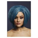 Fever Savanna Wig True Blend Petrol Blue Asymmetric Bob Side Parting 30cm 1