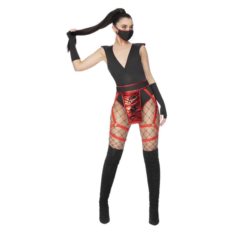 Fever Scarlet Ninja Costume Adult Black_1