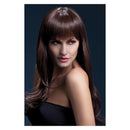 Fever Sienna Wig Adult Brown Long Feathered with Fringe 66cm 1