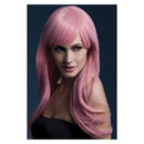 Sienna Wig Pastel Pink Long Feathered with Fringe 66cm Costume Hair 1