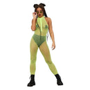 Fever Sleeveless Zipped Bodystocking Adult Neon Yellow 1