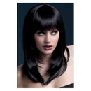 Fever Tanja Wig Adult Black Feathered Cut with Fringe 48cm Fantasy Costume Hair 1