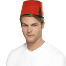 Fez Hat Adult Red 13cm High Costume Accessory 1