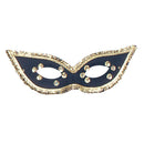 Fiesta Domino Eye Mask Black Masks Unisex 1