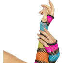 Fishnet Gloves Long Adult Neon 1