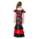 Flamenco Girl Costume Black & Red Child Spanish Dress_3