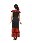 Flamenco Senorita Costume Adult Black Dress with Headpiece 3