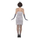 Flapper Costume Adult Silver 2