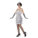 Flapper Costume Adult Silver 3