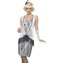 Flapper Costume Adult Silver Black 1