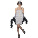 Flapper Costume Adult Silver 1