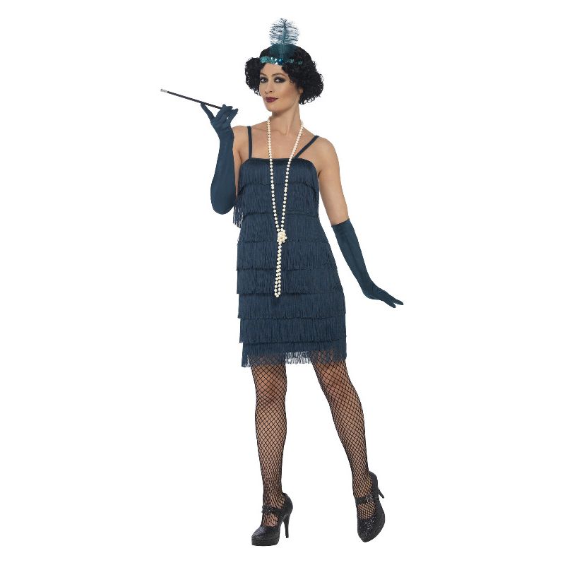 Flapper Costume Short Teal Green Dress_1