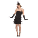 Flapper Dress 1920s Black Fringed 1