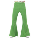 Flared Trousers Mens Green 70s Costume Accessory 1