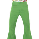 Flared Trousers Mens Green 70s Costume Accessory 2