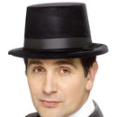 Flocked Topper Hat Adult Black Mock Felt Historical Costume Accessory 2
