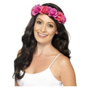 Floral Headband Adult Two Tone Pink Roses 2