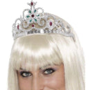 Flower Jewelled Tiara Adult Silver Fairy Princess Costume Accessory 2