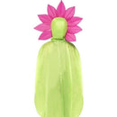 Flower Party Poncho Adult Green Pink 3