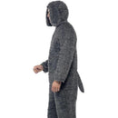 Fluffy Dog Costume Adult Grey Onesie 3