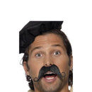 Frenchman Moustache Adult Black Self Adhesive Costume Accessory 2
