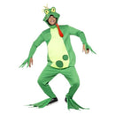 Frog Prince Costume Top with Attached Gloves Adult Green 2