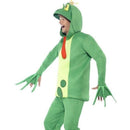 Frog Prince Costume Top with Attached Gloves Adult Green 4