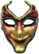 Full Face Mask Red Gold Eye Masks Unisex 1