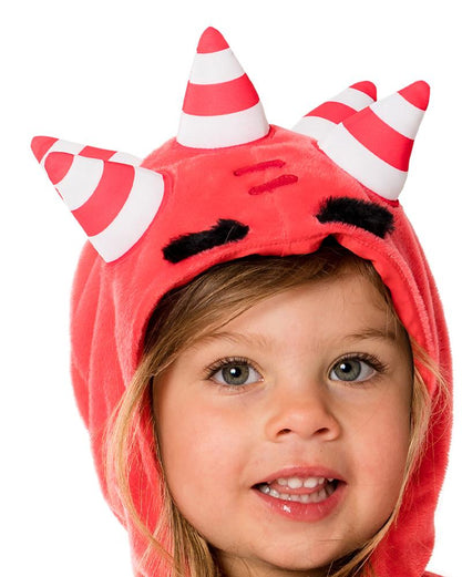 Oddbods Fuse Kids Fur Costume Red