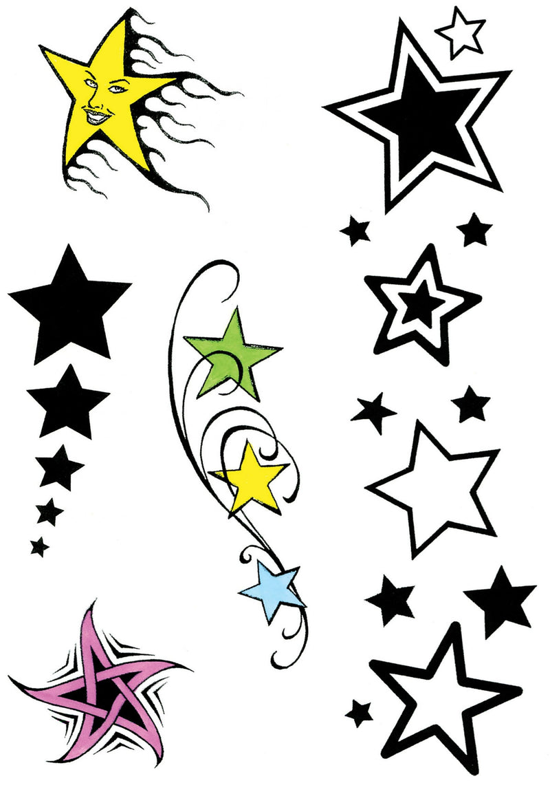 Star Theme Tattoos General Jokes Unisex 10 Cards_1 GJ279