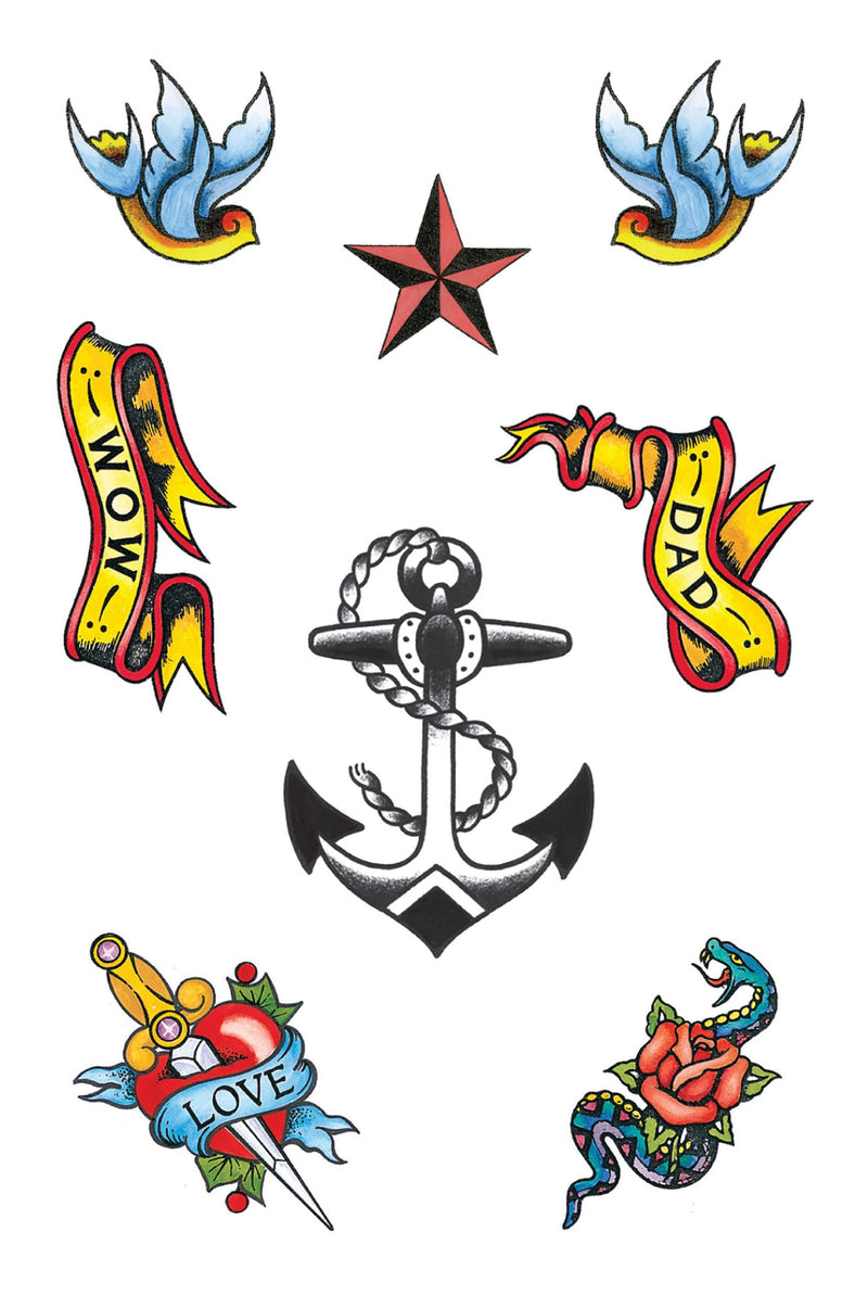 Sailor Theme Tattoos General Jokes Unisex 10 Cards_1 GJ280