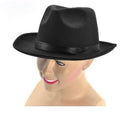 Gangster Hat Wool Felt Black Fedora 1