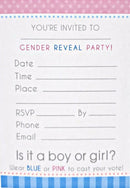 Gender Reveal Invitation Pack of 8 2