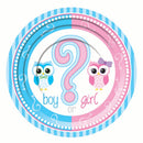 Gender Reveal Small Plate 17cm Party Decoration 8 Pieces 1