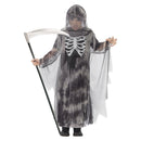 Ghostly Ghoul Costume Grey Hooded Robe Glow in the Dark_1