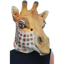 Giraffe Mask Latex Adult Brown Overhead 1