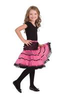 Girls Crinoline Slip Pink Black Childrens Costume Female Halloween 1