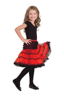 Girls Crinoline Slip Red Black Childrens Costume Female Halloween 1