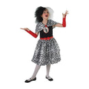 Girls Cruella De Ville Fancy Dress Costume 1